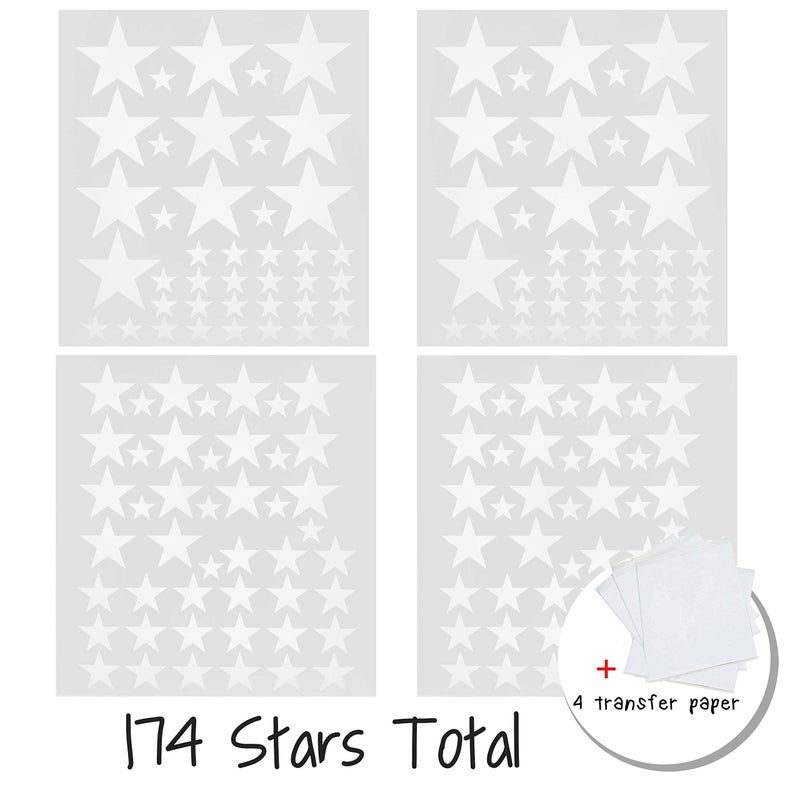 The Boho Design Stars Wall Decals Peel and Stick for Kids, Baby Bedroom Nursery and Living Room, Tribal TeePees Vinyl Wall Stickers Decor (White) - Image 4